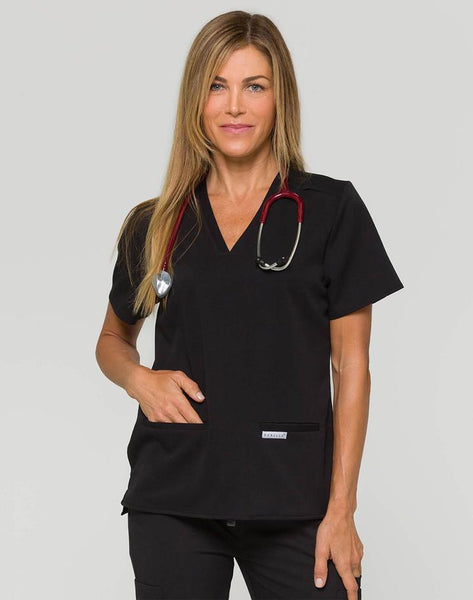 Siena - Classic V-Neck Relaxed Fit Scrub Top
