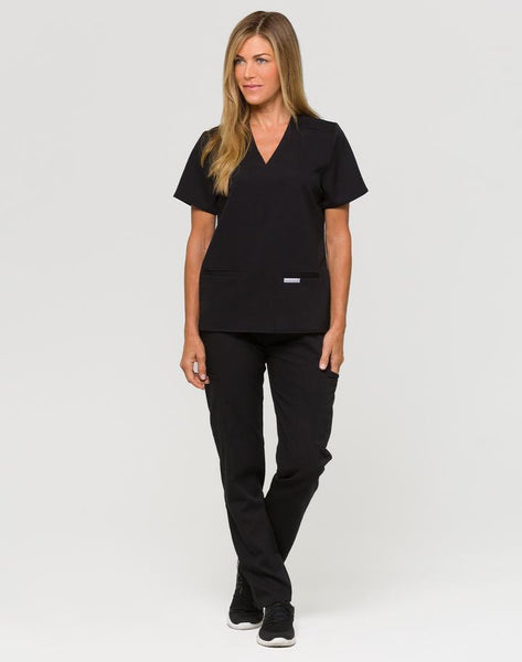 Siena - Classic V-Neck Relaxed Fit Scrub Top