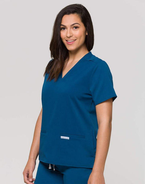 Siena - Classic V-Neck Relaxed Fit Scrub Top