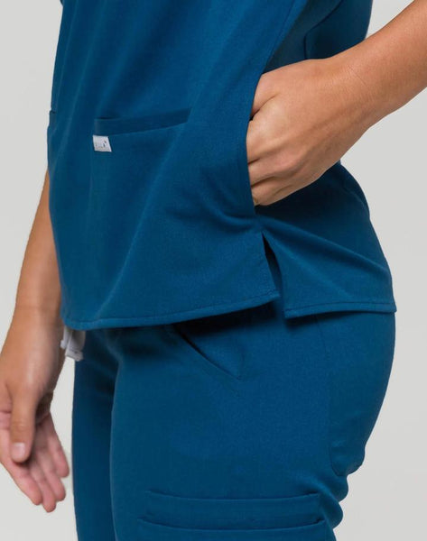 Siena - Classic V-Neck Relaxed Fit Scrub Top