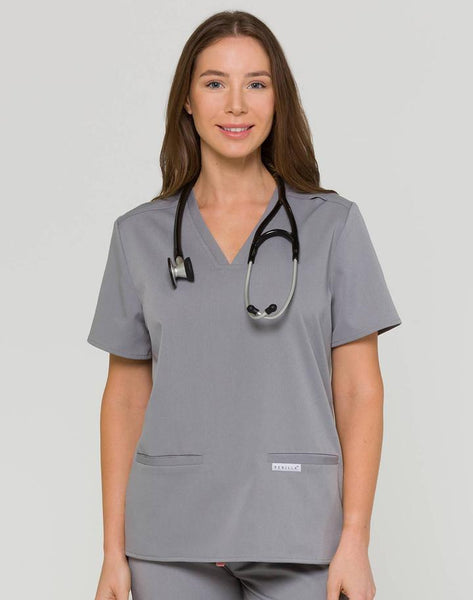Siena - Classic V-Neck Relaxed Fit Scrub Top