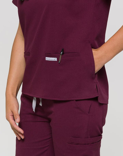 Siena - Classic V-Neck Relaxed Fit Scrub Top