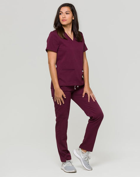 Siena - Classic V-Neck Relaxed Fit Scrub Top