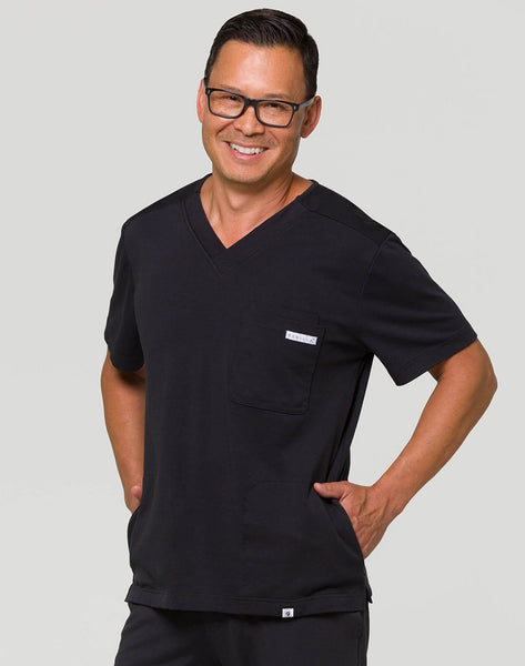 Simon - Athleisure V-Neck Slim Fit Scrub Top