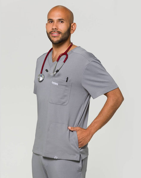 Simon - Athleisure V-Neck Slim Fit Scrub Top