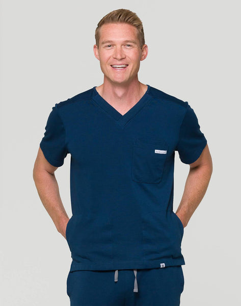 Simon - Athleisure V-Neck Slim Fit Scrub Top