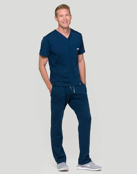 Simon - Athleisure V-Neck Slim Fit Scrub Top
